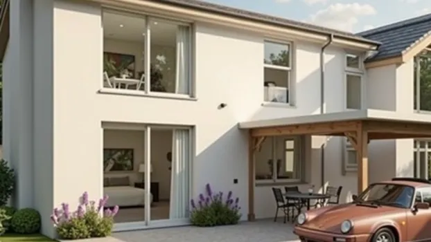 Grainy Bird's-Eye Accessible Home