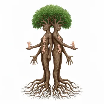 Grainy Watercolor Tree of Life