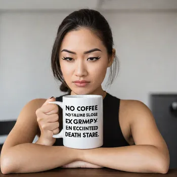 Grumpy Coffee Mug: No Coffee, No Talk