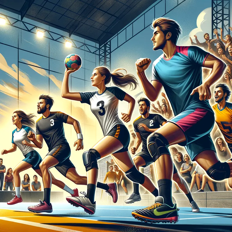 Handball Action Shot - handball - AI image generated with Art