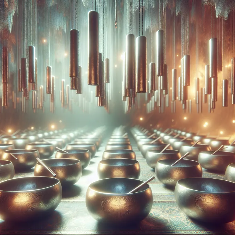 Harmonic Resonance - A minimalist design highlighting the vibrancy of aligned chakras through simple, bold lines and colors, with each chakra represented by a unique symbol radiating energy. - AI image generated with Photorealistic 2