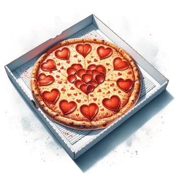 Heart-Shaped Pizza Art