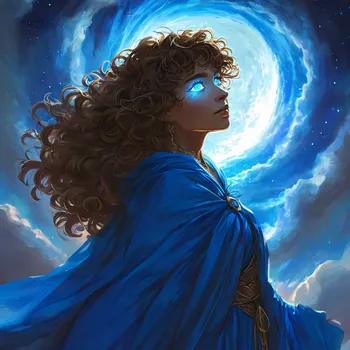 Heavenly Arrival of the Blue-Eyed Wolf Deity