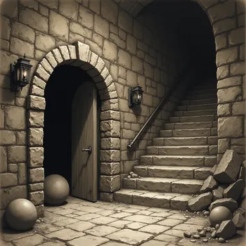 Hidden Chute Stone Ball Trap