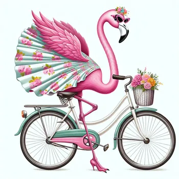 Hip Flamingo on Wheels