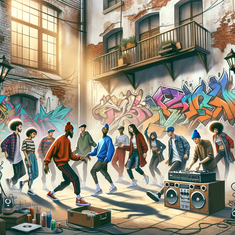 Hip-Hop Rhythm Essence - hip-hop - AI image generated with Art