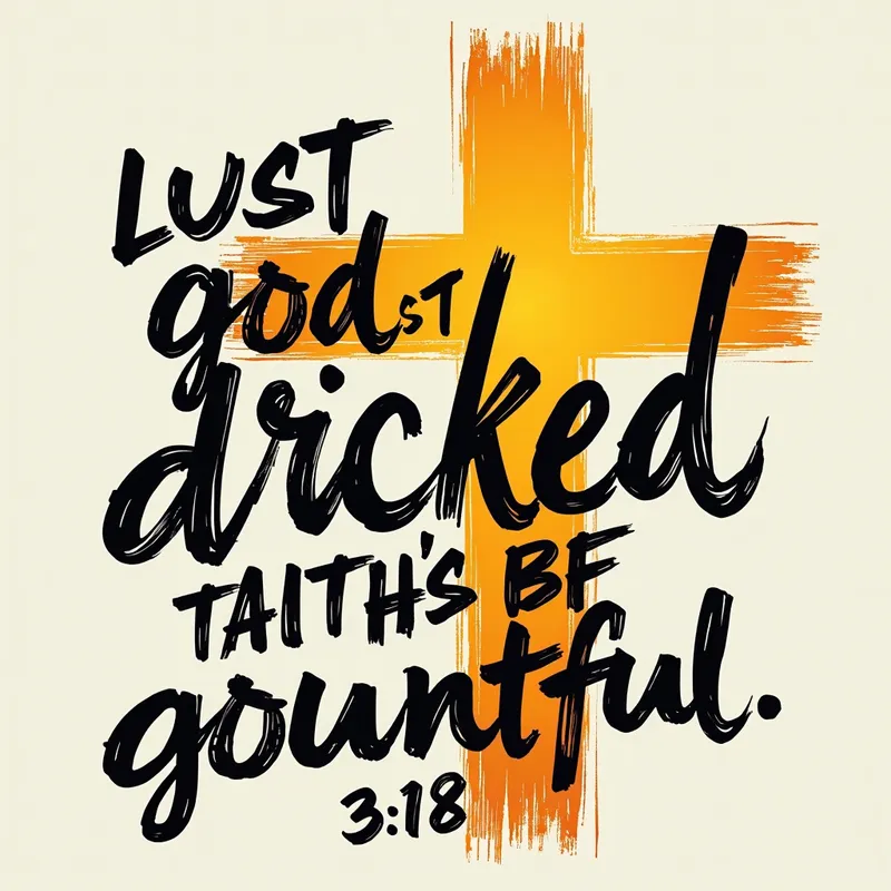 Holy Wisdom - An evocative image of 1 Corinthians 3:18, styled in a striking paint brush font. The scripture is accented by a bright Cross silhouette in the background, embodying a fresh, new age aesthetic. - AI image generated with Photorealistic 2