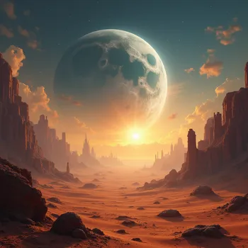 Industrial Desert Planet Dawn