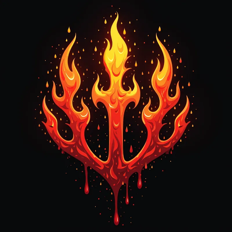 Infernaworks Logo V1 - A fiery and infernal logo for the company Infernaworks, featuring flames and blood elements that create a strong, bold impression resembling a brand. - AI image generated with Text