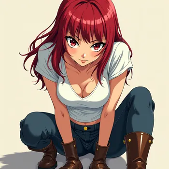 Intense Red Cyborg Beauty