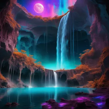 Iridescent Alien Waterfall