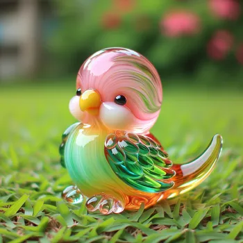 Iridescent Glass Parrot