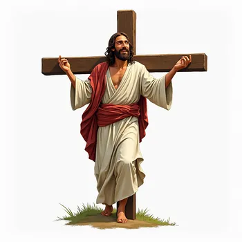 Jesus Carrying Cross T-Shirt Design