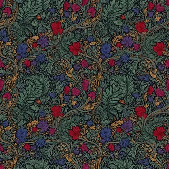 Jewel-Toned Botanical Tapestry