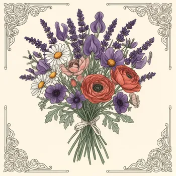 Jewel-Toned Folk Bouquet