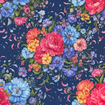 Joyful Garden on Indigo