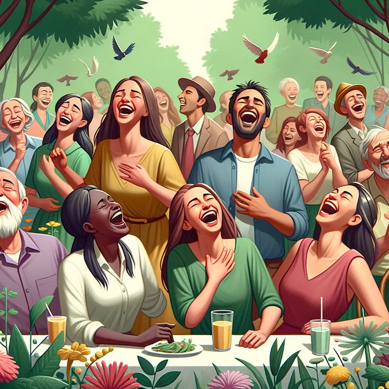 Joyful Laughter Captured - laughter - AI image generated with Art