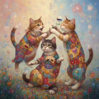 Klimt-Inspired Patchwork Playmates