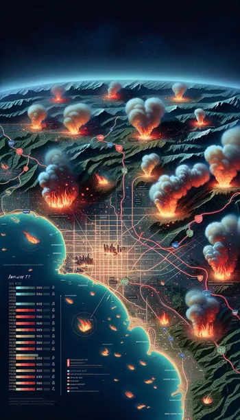 LA Wildfire Progression Animation