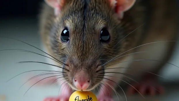 Lab Rat Close-up with Fluoride Bait
