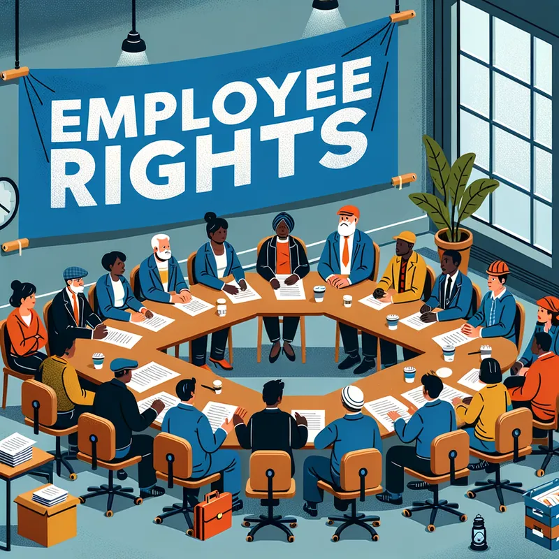 Labor Rights - employee rights and a labor union - AI image generated with Art