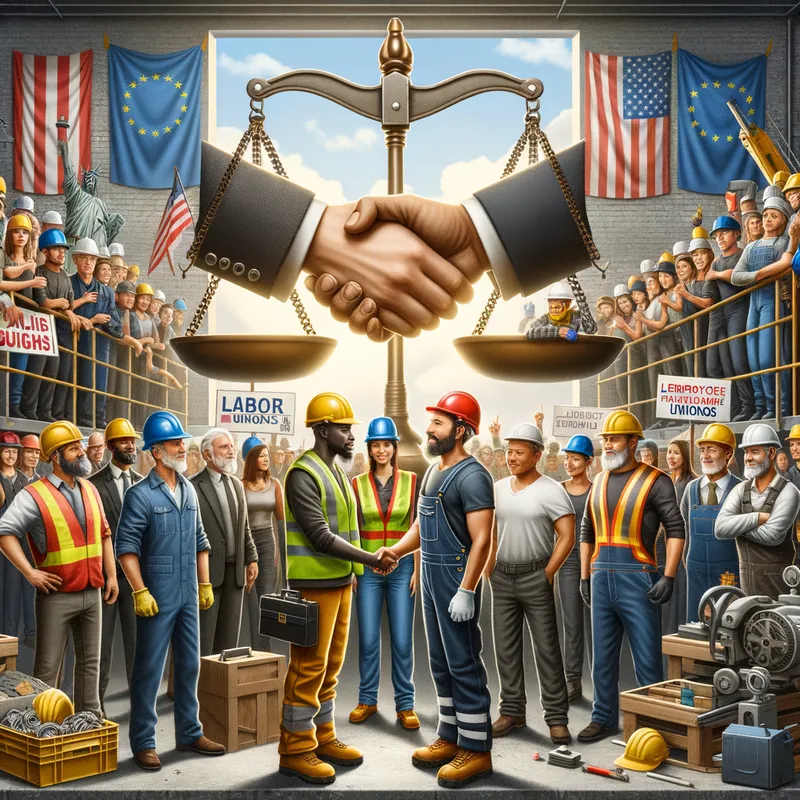 Labor Rights - employee rights and labor unions - AI image generated with Art