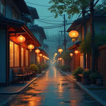 Lanterns at Twilight