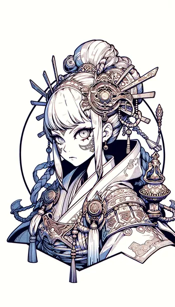 Line Art Anime Character