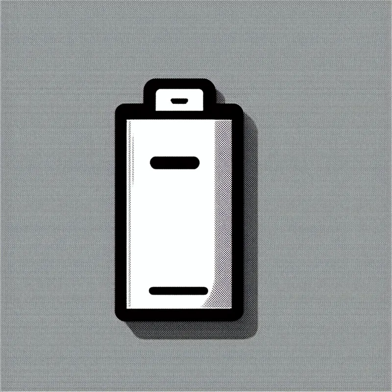 Low Battery Hand Drawn Graphic - low battery simple hand drawn graphic black and white, with transparent background (no background)