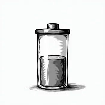 Low Battery Hand Drawn Graphic