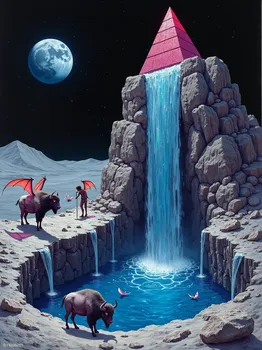 Lunar Gemstone Landscape