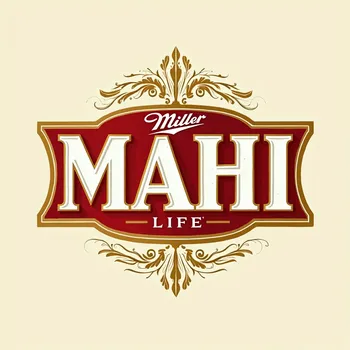 Mahi Logo in Miller High Life Font