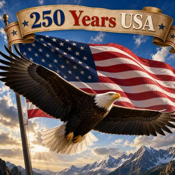Majestic Bald Eagle, 250 Years USA