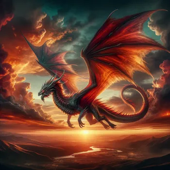 Majestic Fire Dragon