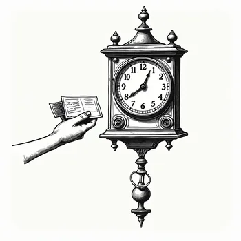 Manual Clock In Illustration