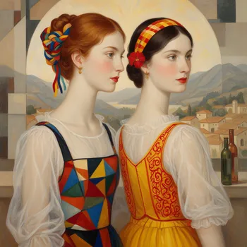 Matisse-Inspired Close-Up: Two Women