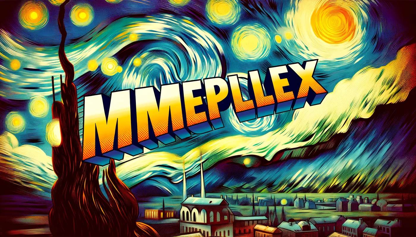 Memeplex Comic - A backround from a comic book with text on it saying MEMEPLEX with a cool stroke the text itself is white with a matching stroke to the backround make sure it looks like a COMIC BOOK - AI image generated with Art - Claude Monet painting