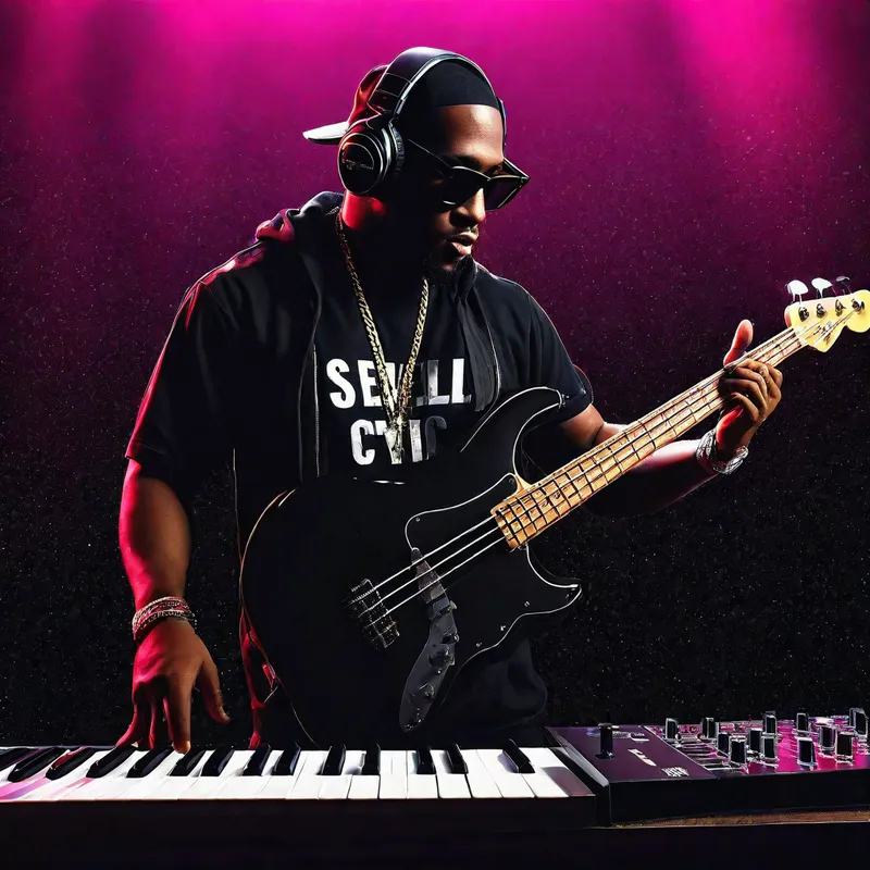 Memory Echoes - Hip-hop song with bass guitar, intense beat, energetic keyboard, and vivacious dancehall vibes. Male, tenor, and bass vocals provide an aggressive yet heartfelt tribute. - hip-hop, bass guitar, beat