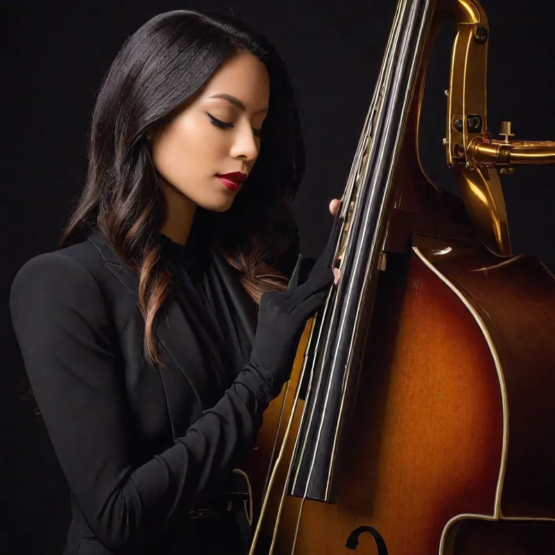 Midnight Groove - A mellow jazz tune with rich bass guitar, soothing saxophone, and ethereal female vocals providing an ambient foundation. - jazz, bass guitar, saxophone