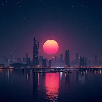 Midnight Stroll in Dubai