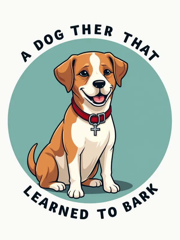 Mindful Paws Logo - Create a logo for an Instagram about mental health with the title "A Dog That Learned to Bark" - AI image generated with Text