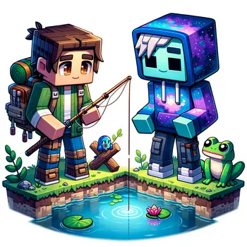 Minecraft Anglers by Pond
