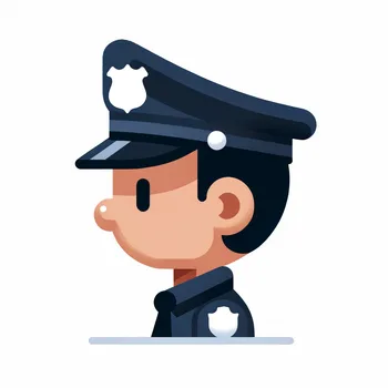 Minimalist Police Officer
