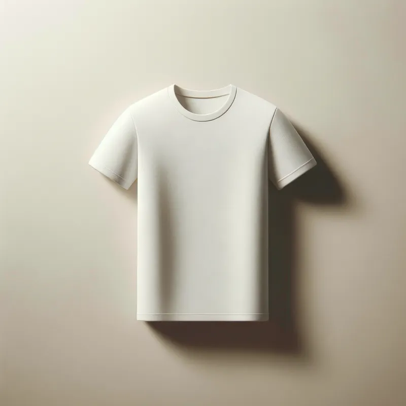 Minimalist T-Shirt Showcase - Minimalist T-Shirt Display with no model - AI image generated with Art