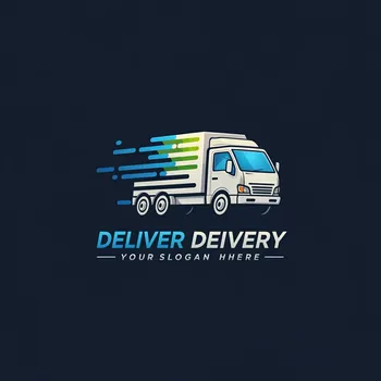Modern Delivery Truck Logo Design