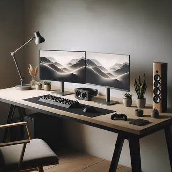 Modern Lofi Gamer's Workspace