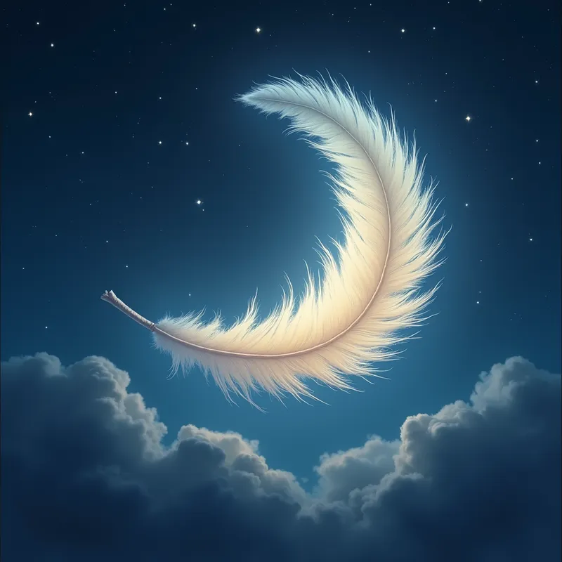 Moon Feather Drift Lullaby - Create a dreamy, floating ambient lullaby called “Moon Feather Drift Lullaby.”  
The music should feel like the baby is being carried by soft moon feathers floating through the night sky.

Mood: tender, celestial, warm, deeply calming, sleep-inducing.  
Use soft vocal pads, moonlit chimes, airy drones, and feather-soft textures.  
Keep transitions slow and hypnotic.

Perfect for long, quiet, peaceful sleep.
 - AI image generated with Photorealistic 2