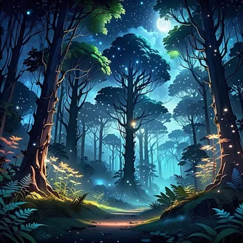 Moonlit Magic Forest