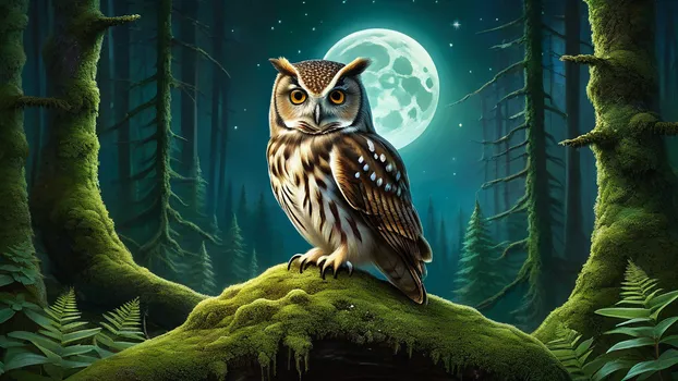 Moonlit Owl Fantasy