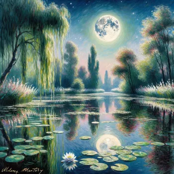 Moonlit Swamp Reflections